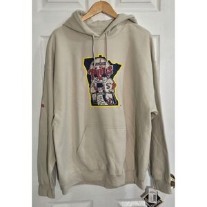 Stitches MLB Minnesota Twins Cooperstown Hoodie Sand Mens Large NWT 96142